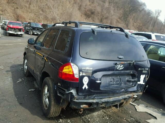 KM8SC13E44U748659 - 2004 HYUNDAI SANTA FE G BLACK photo 3