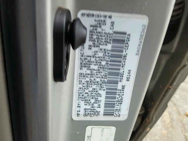 4T1BF30KX2U001643 - 2002 TOYOTA CAMRY LE SILVER photo 10