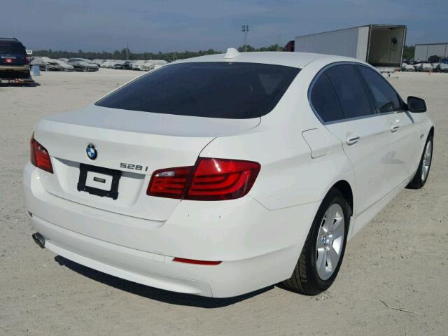 WBAFR1C55BDV82697 - 2011 BMW 528 I WHITE photo 4