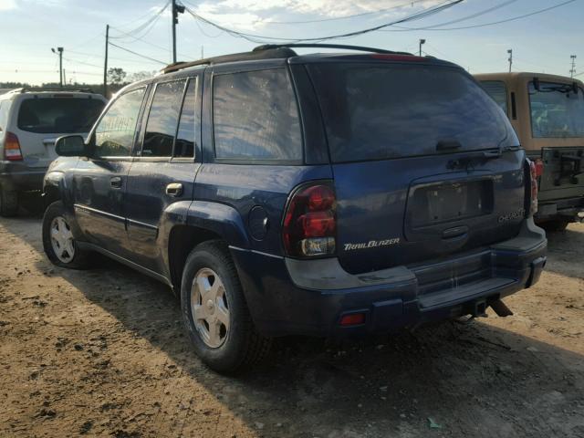 1GNDT13S222390030 - 2002 CHEVROLET TRAILBLAZE BLUE photo 3