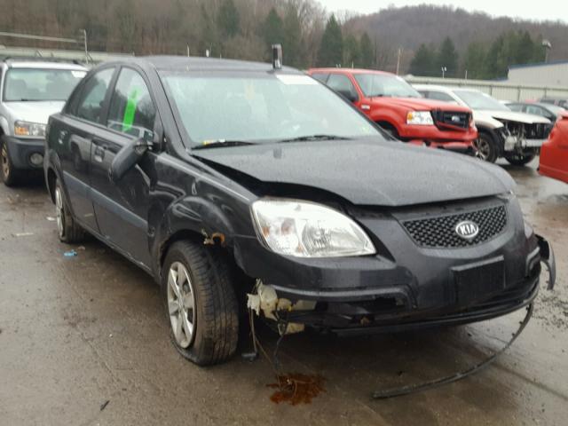 KNADE123386361504 - 2008 KIA RIO BASE BLACK photo 1