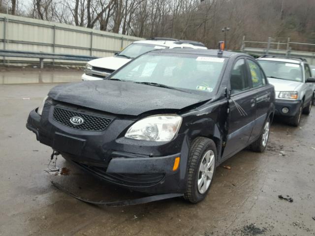 KNADE123386361504 - 2008 KIA RIO BASE BLACK photo 2