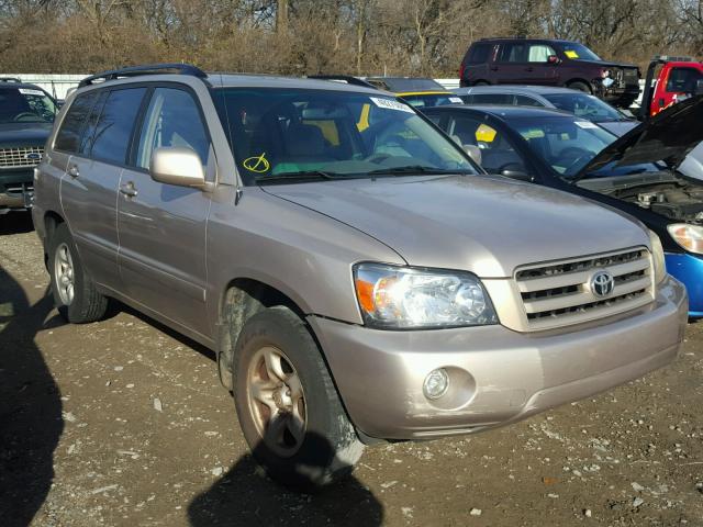 JTEGD21A550108607 - 2005 TOYOTA HIGHLANDER BEIGE photo 1