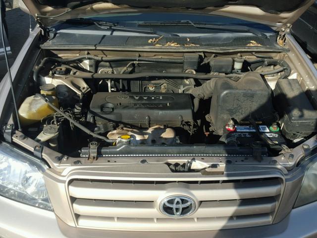 JTEGD21A550108607 - 2005 TOYOTA HIGHLANDER BEIGE photo 7