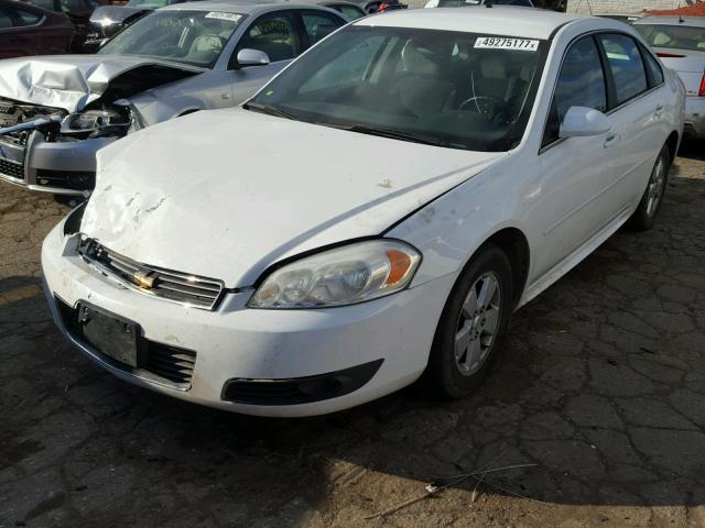 2G1WB5EKXA1205738 - 2010 CHEVROLET IMPALA LT WHITE photo 2