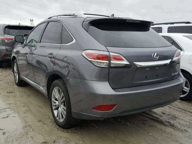 2T2ZK1BA3DC110352 - 2013 LEXUS RX 350 GRAY photo 3