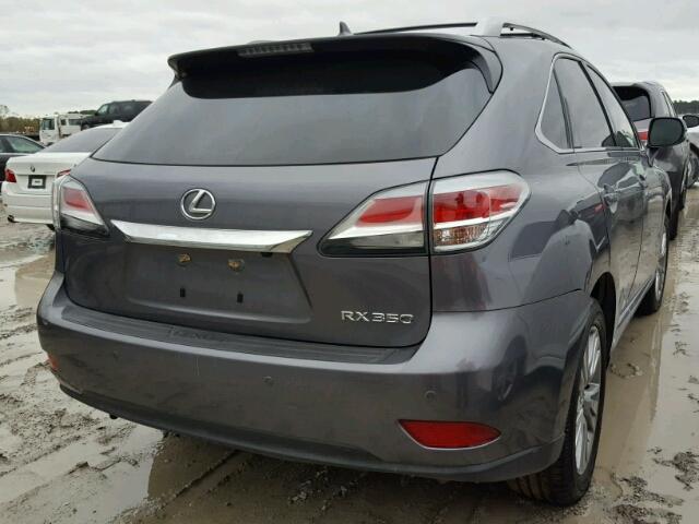 2T2ZK1BA3DC110352 - 2013 LEXUS RX 350 GRAY photo 4