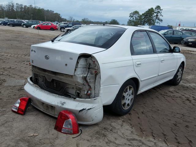 KNAFB161035107547 - 2003 KIA SPECTRA GS WHITE photo 4