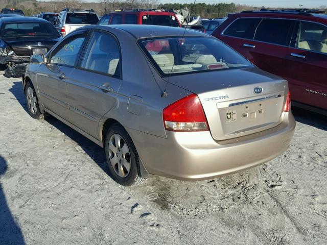 KNAFE121685497090 - 2008 KIA SPECTRA EX TAN photo 3