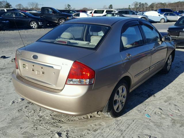 KNAFE121685497090 - 2008 KIA SPECTRA EX TAN photo 4