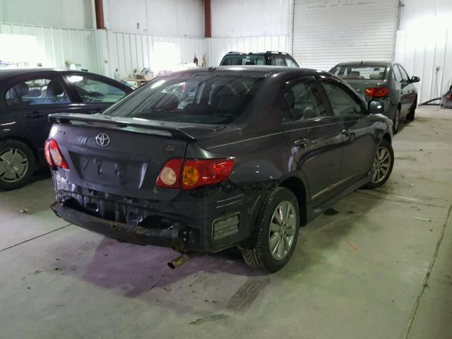 1NXBU40E09Z121046 - 2009 TOYOTA COROLLA BA GRAY photo 4