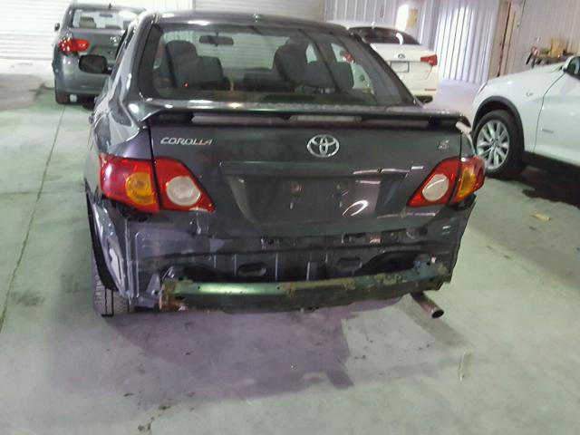 1NXBU40E09Z121046 - 2009 TOYOTA COROLLA BA GRAY photo 9