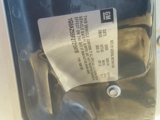 1G8AZ55F27Z134108 - 2007 SATURN ION LEVEL GOLD photo 10