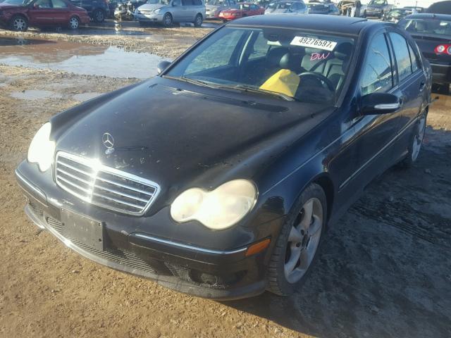 WDBRF52H46A837907 - 2006 MERCEDES-BENZ C GENERATI BLACK photo 2