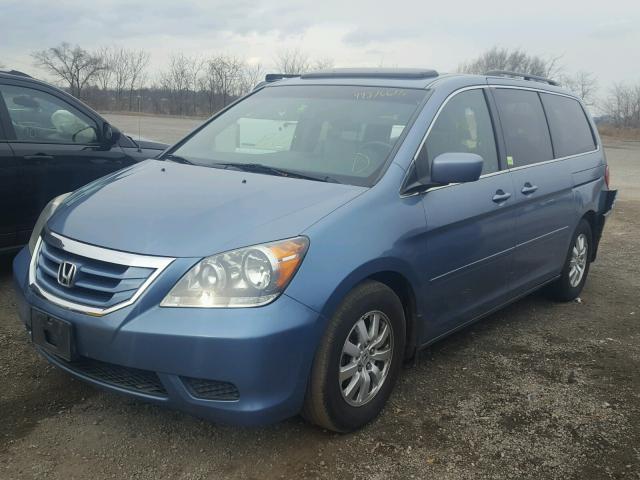 5FNRL38729B048647 - 2009 HONDA ODYSSEY EX BLUE photo 2