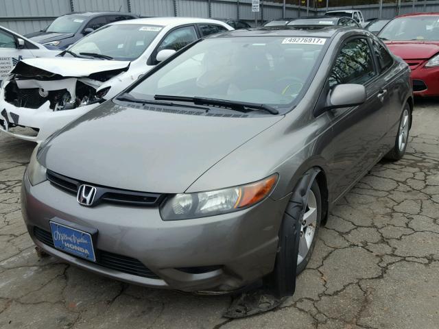 2HGFG12878H506965 - 2008 HONDA CIVIC EX GRAY photo 2