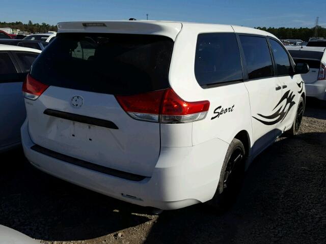 5TDZK3DC9DS312568 - 2013 TOYOTA SIENNA BAS WHITE photo 4