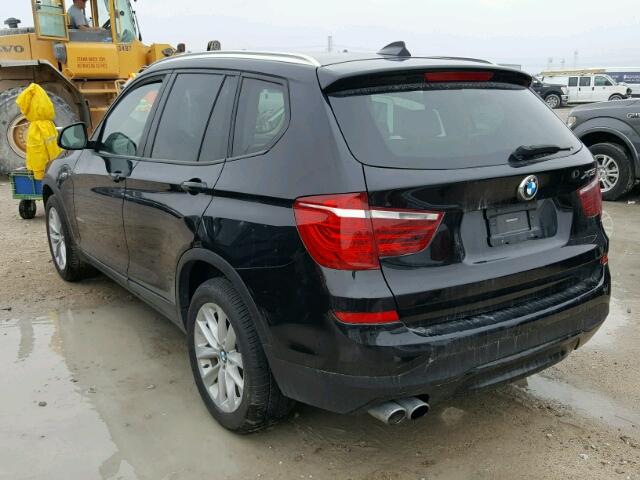 5UXWX9C57G0D66826 - 2016 BMW X3 XDRIVE2 BLACK photo 3
