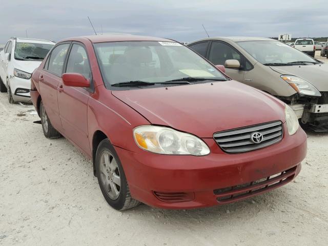 1NXBR32E13Z084363 - 2003 TOYOTA COROLLA CE RED photo 1