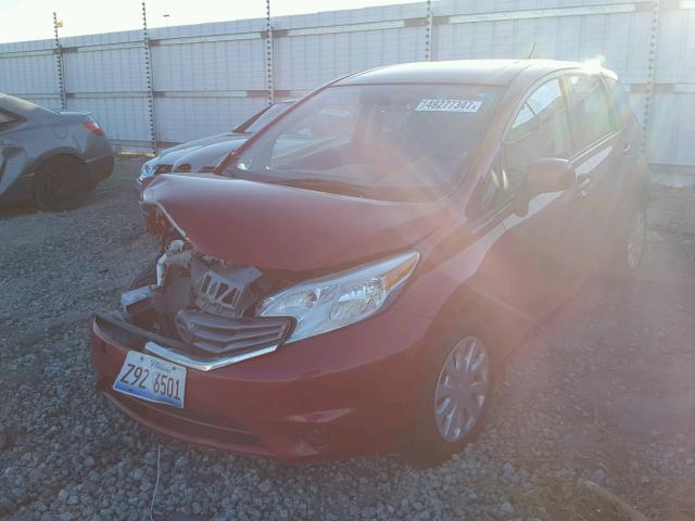 3N1CE2CP4EL395803 - 2014 NISSAN VERSA NOTE RED photo 2