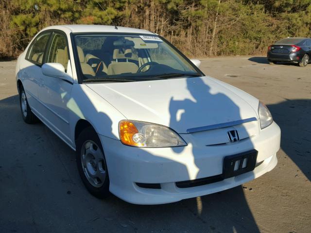 JHMES96613S026694 - 2003 HONDA CIVIC HYBR WHITE photo 1