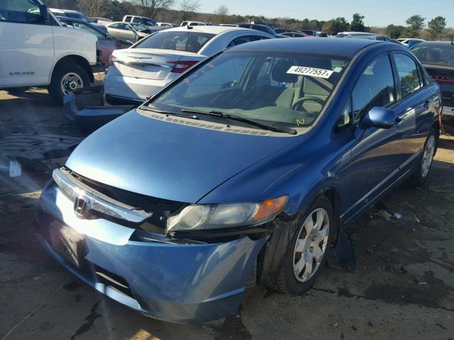 1HGFA16538L085363 - 2008 HONDA CIVIC LX BLUE photo 2