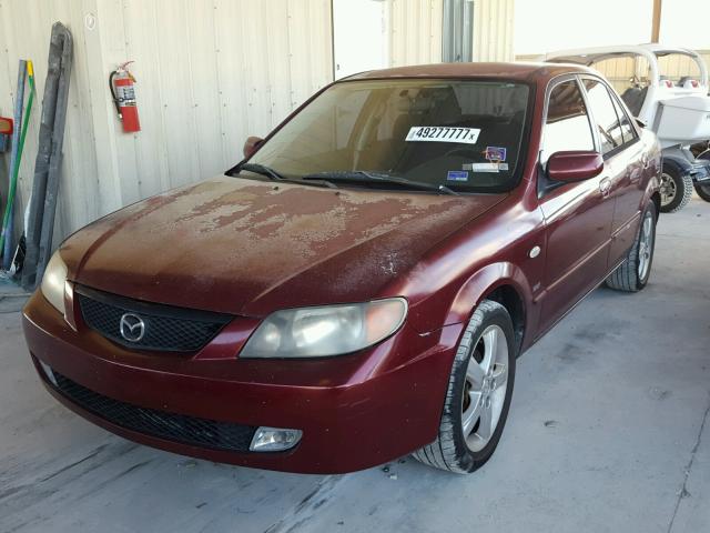 JM1BJ225331199263 - 2003 MAZDA PROTEGE DX BURGUNDY photo 2