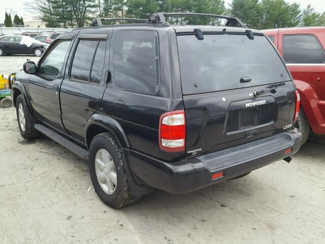 JN8DR07Y71W527796 - 2001 NISSAN PATHFINDER BLACK photo 3