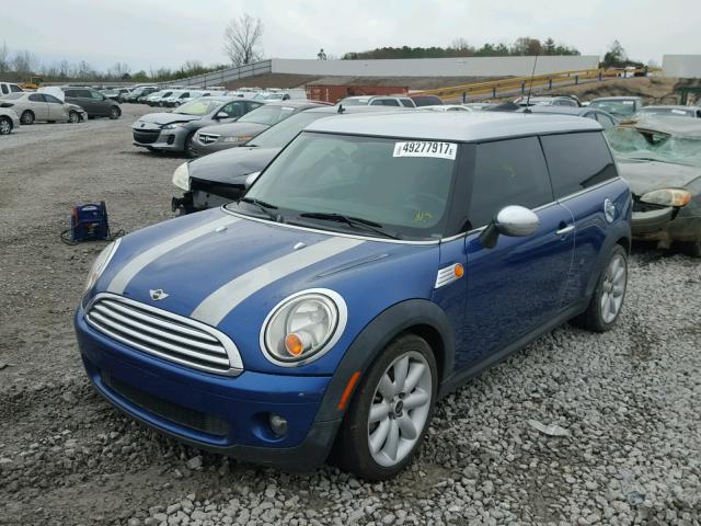 WMWML33509TX33353 - 2009 MINI COOPER CLU BLUE photo 2