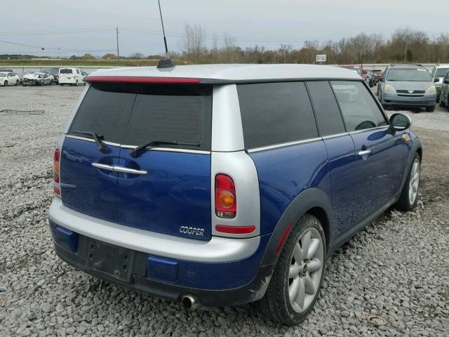 WMWML33509TX33353 - 2009 MINI COOPER CLU BLUE photo 4