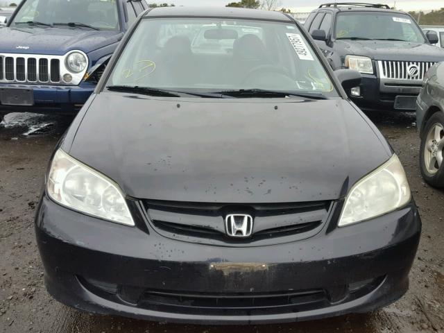 2HGES16505H559237 - 2005 HONDA CIVIC LX BLACK photo 7