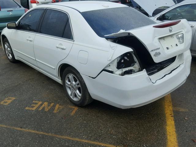 1HGCM56826A107437 - 2006 HONDA ACCORD EX WHITE photo 3