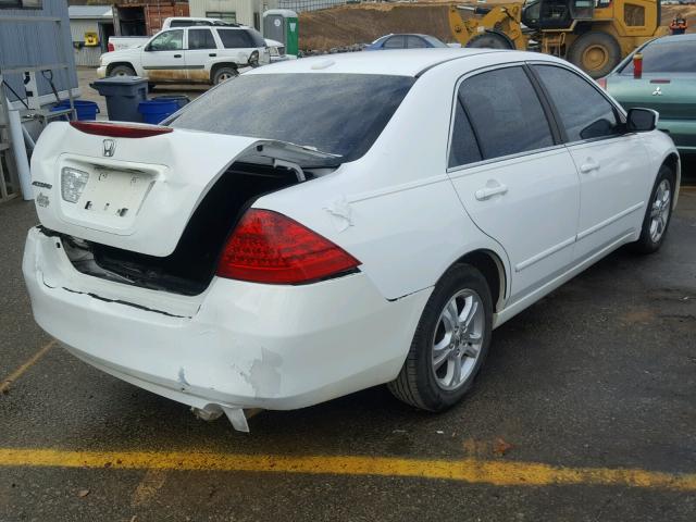 1HGCM56826A107437 - 2006 HONDA ACCORD EX WHITE photo 4