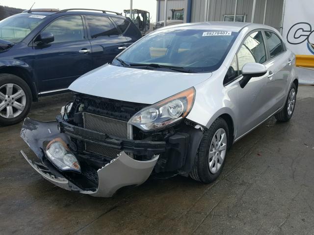 KNADM5A37C6014164 - 2012 KIA RIO LX SILVER photo 2