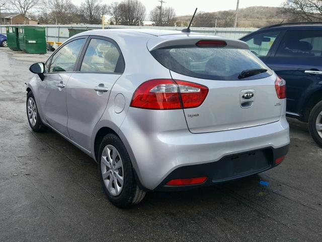 KNADM5A37C6014164 - 2012 KIA RIO LX SILVER photo 3