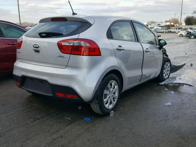 KNADM5A37C6014164 - 2012 KIA RIO LX SILVER photo 4