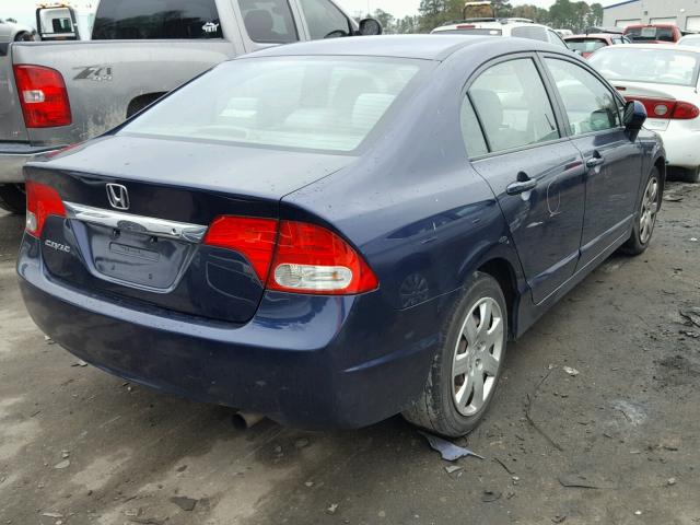 2HGFA16549H547119 - 2009 HONDA CIVIC LX BLUE photo 4