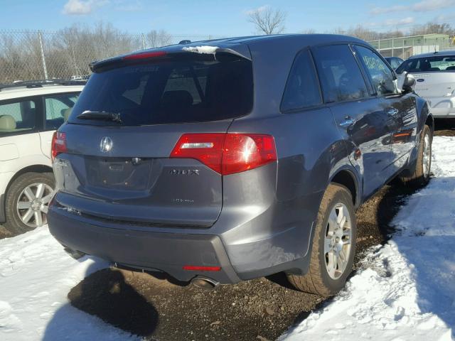 2HNYD28308H523599 - 2008 ACURA MDX TECHNO GRAY photo 4