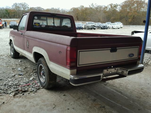 1FTCR10A2KUC17367 - 1989 FORD RANGER BURGUNDY photo 3