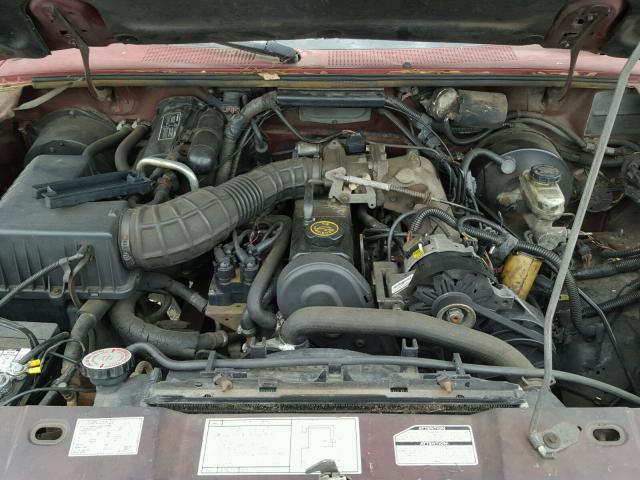 1FTCR10A2KUC17367 - 1989 FORD RANGER BURGUNDY photo 7