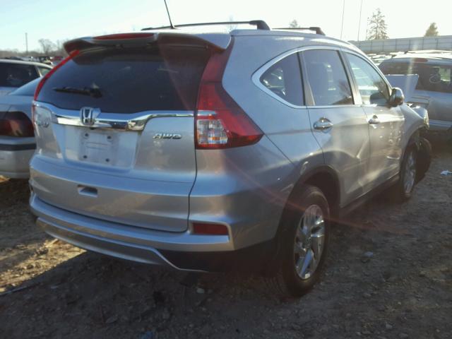 5J6RM4H72FL030557 - 2015 HONDA CR-V EXL SILVER photo 4