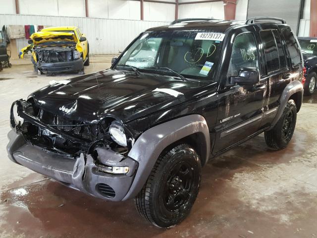 1J4GL48K83W732049 - 2003 JEEP LIBERTY SP BLACK photo 2