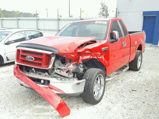 1FTRF12W74NA82654 - 2004 FORD F150 RED photo 2