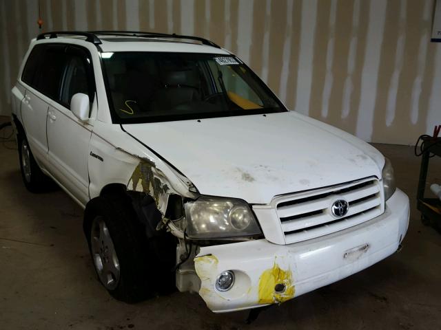 JTEEP21A740046513 - 2004 TOYOTA HIGHLANDER WHITE photo 1