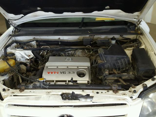 JTEEP21A740046513 - 2004 TOYOTA HIGHLANDER WHITE photo 7