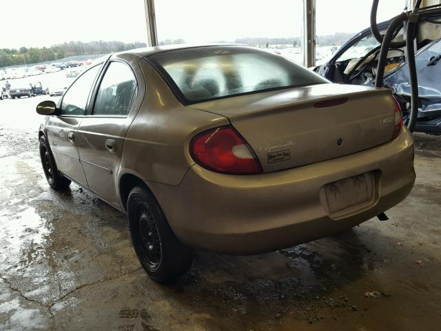 1P3ES46C5YD558097 - 2000 PLYMOUTH NEON BASE 棕色 照片 3