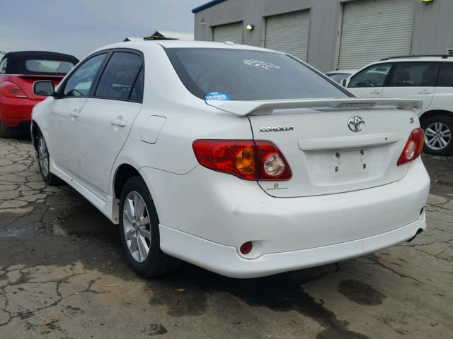 2T1BU4EE7AC490923 - 2010 TOYOTA COROLLA BA WHITE photo 3