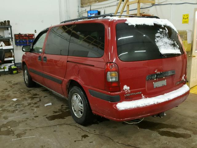 1GNDX03E11D270456 - 2001 CHEVROLET VENTURE RED photo 3