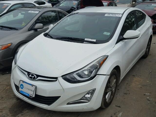 5NPDH4AE2EH478670 - 2014 HYUNDAI ELANTRA SE WHITE photo 2