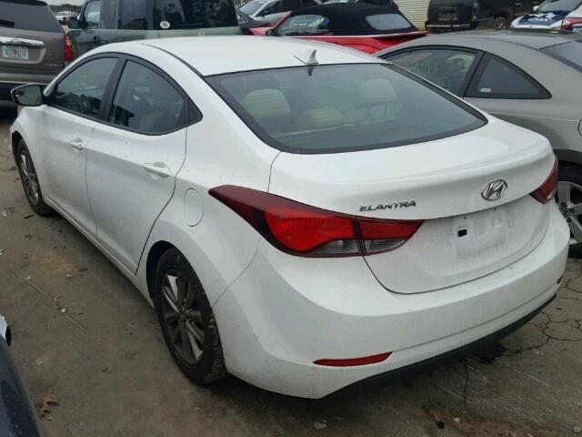 5NPDH4AE2EH478670 - 2014 HYUNDAI ELANTRA SE WHITE photo 3